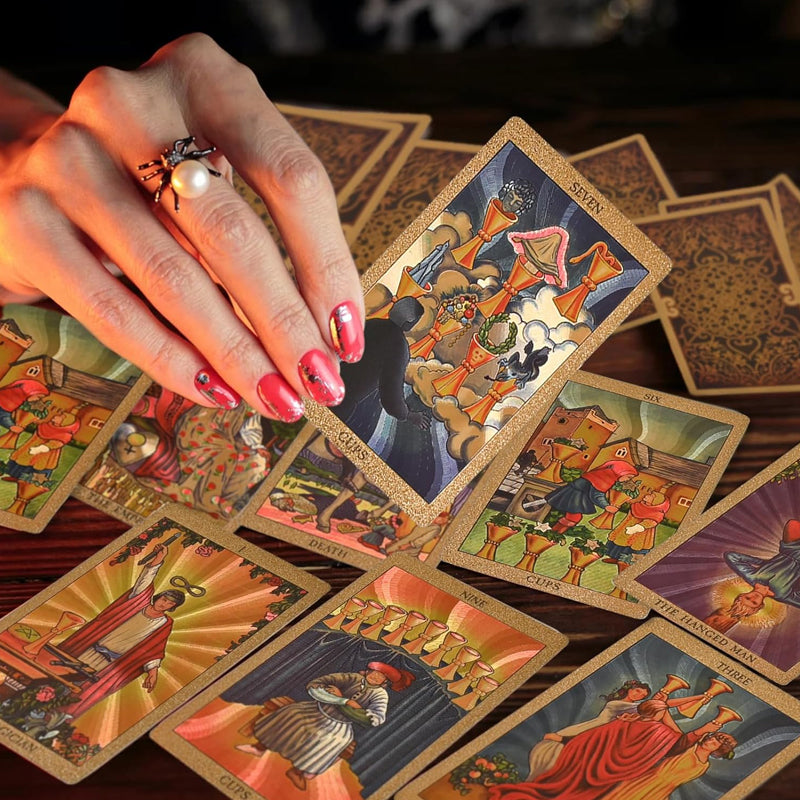 🔮Udforsk den mystiske verden af Tarot Guldfolie Tarot🔮