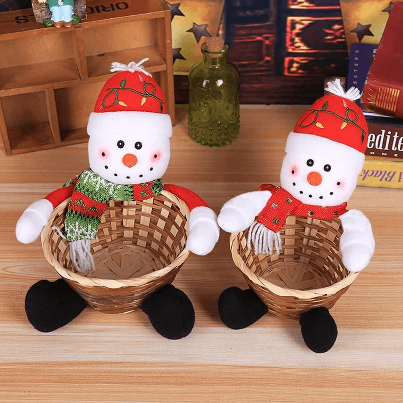 Vævet slikkurv i juletema