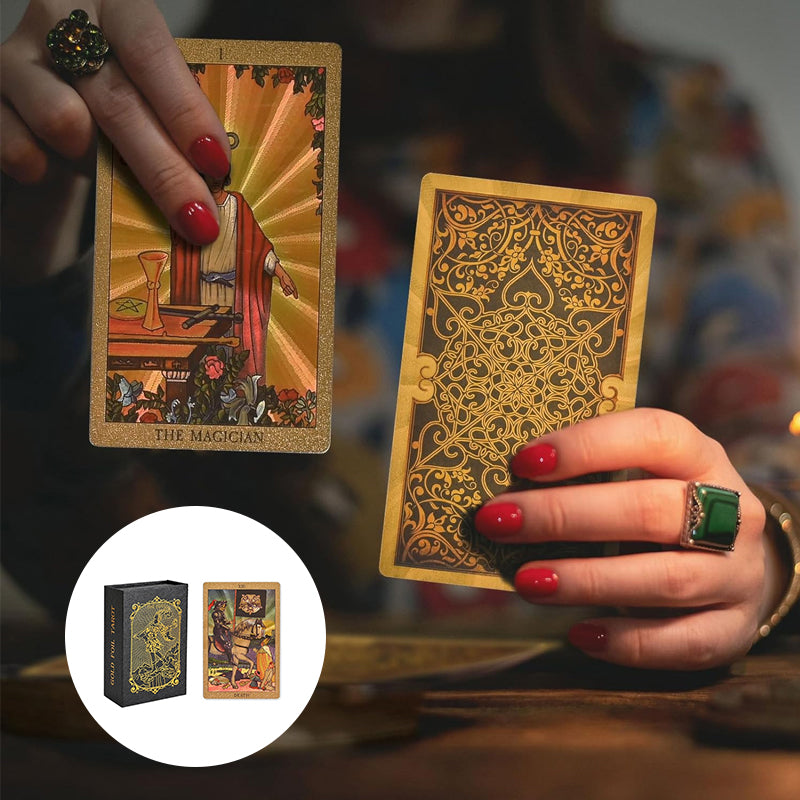 🔮Udforsk den mystiske verden af Tarot Guldfolie Tarot🔮