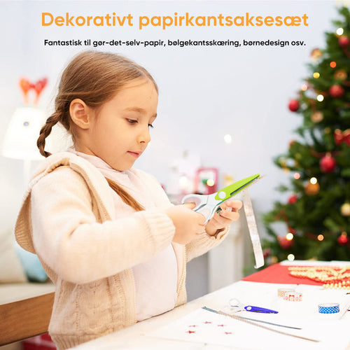 Dekorativt papirkantsaksesæt