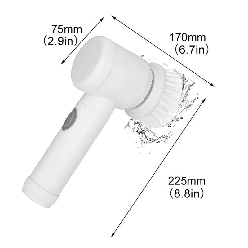 Genopladelig Elektrisk Rengøringsbørste