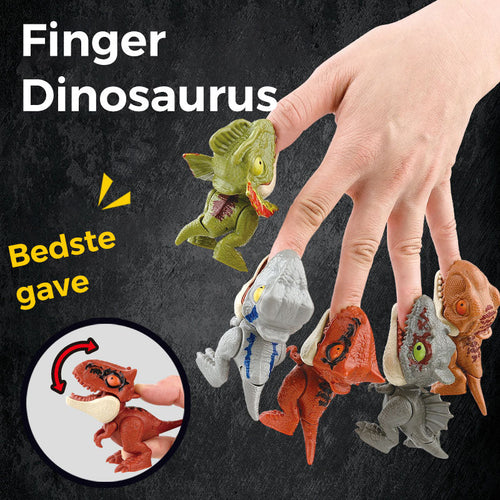 Fingerbidende dinosaurlegetøj