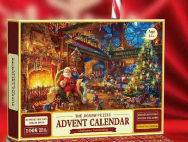 🎄Jule adventskalender puslespil 1000 stk🎅