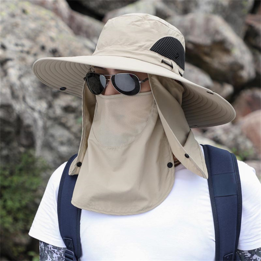 Andningsbar solhatt med brett brätte och UV-skydd för utomhusbruk