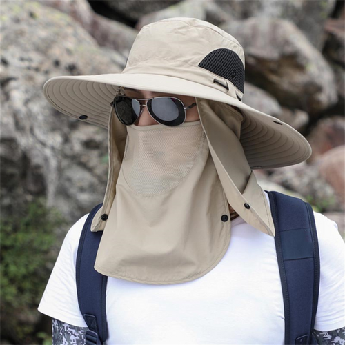 Andningsbar solhatt med brett brätte och UV-skydd för utomhusbruk