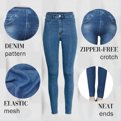 Denim leggings