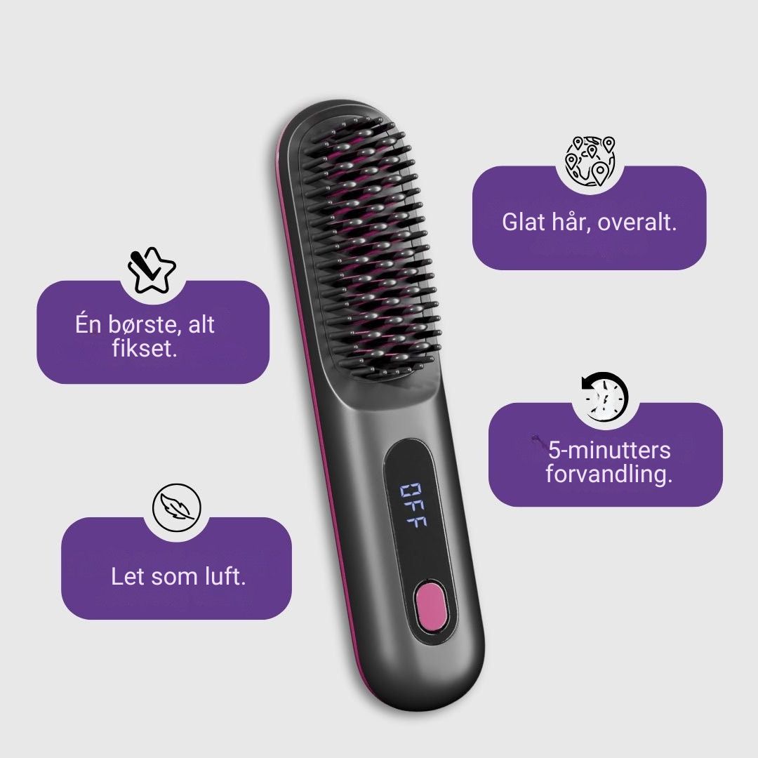 Silkeglat Bærbar Glattebørste