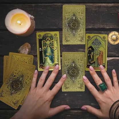 🔮Udforsk den mystiske verden af Tarot Guldfolie Tarot🔮