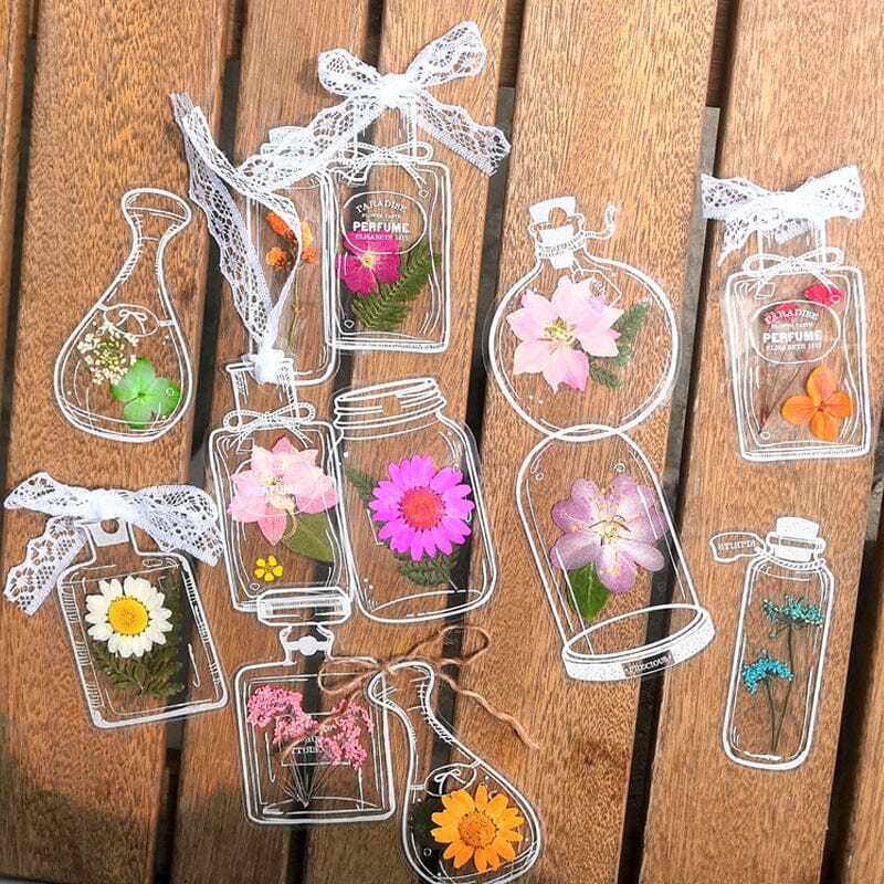 🌸Gedroogde bloem bladwijzers Set🌷