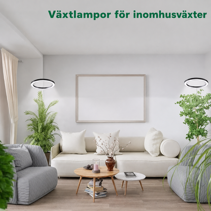 Växtlampa för Inomhusväxter – Fullspektrum LED Ringlampa med Timer, 9 Ljusnivåer och Teleskopstång