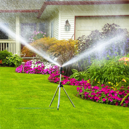 Högtryckssprinkler med Roterande Stativ – 360° Bevattning, Justerbar Höjd och Spridning