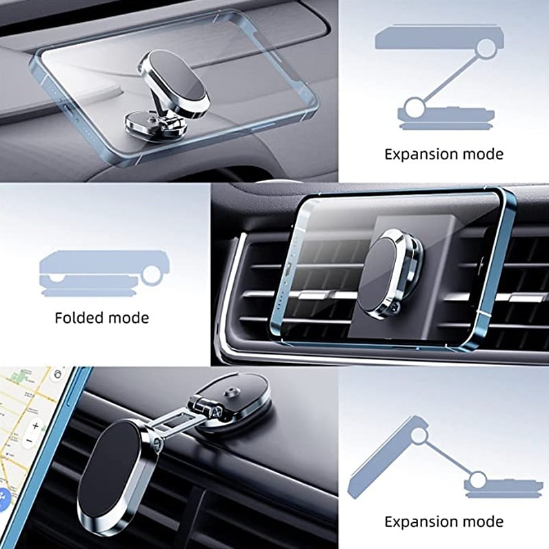 Metal foldbar biltelefonholder | 360° Rotation