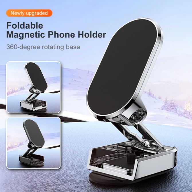 Metal foldbar biltelefonholder | 360° Rotation