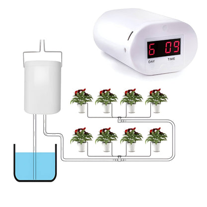 Automatisk Bevattningspump med Timer – Smart Vattning för Krukväxter upp till 8 Krukor
