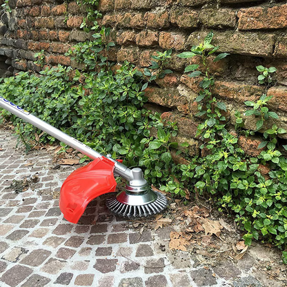Kolstål Ogräsborste & Trimmer – Flätade Stålblad för Envist Ogräs och Högt Gräs